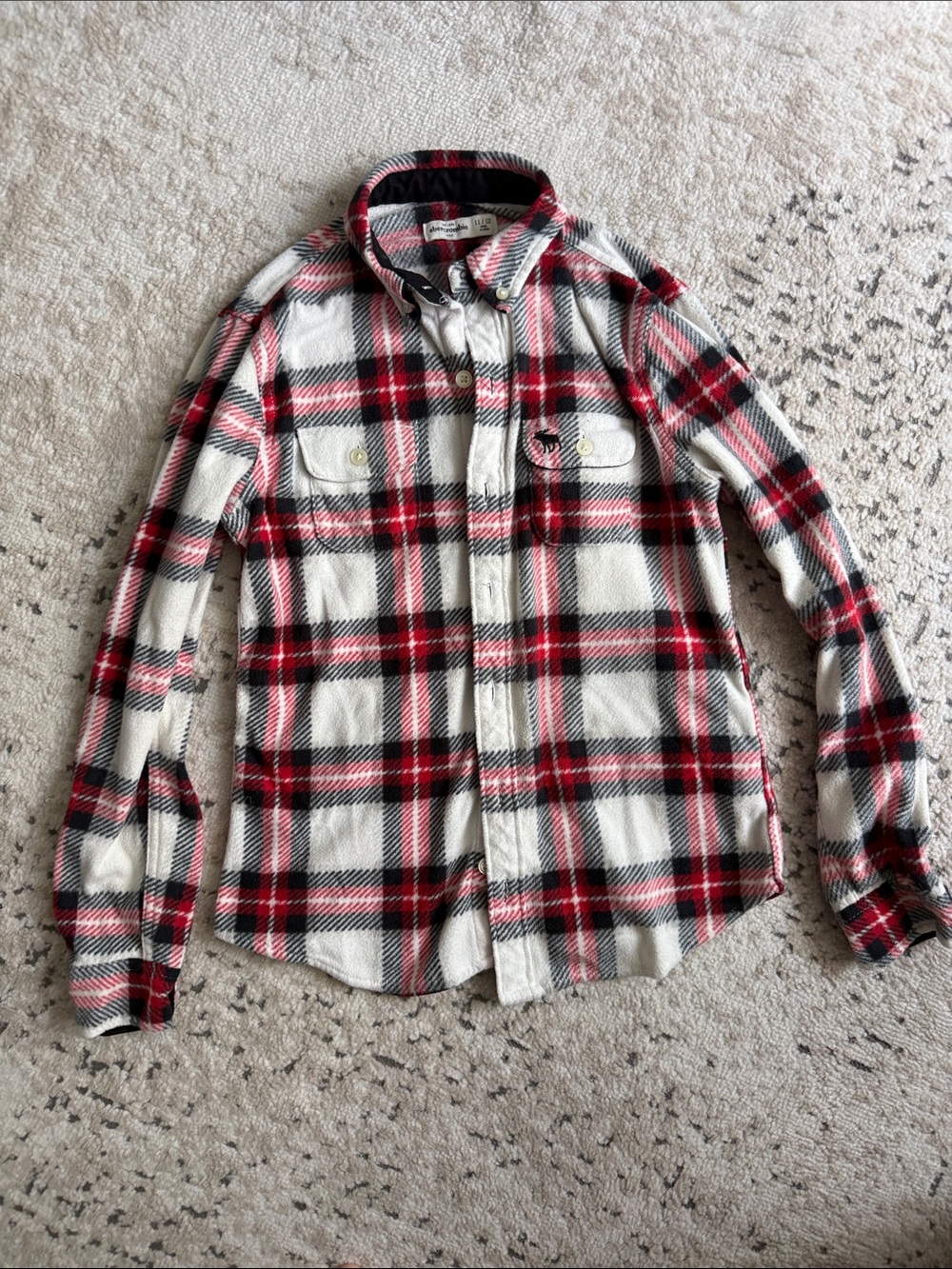 abercrombie kids soft wintery Plaid Button-Down Shirt